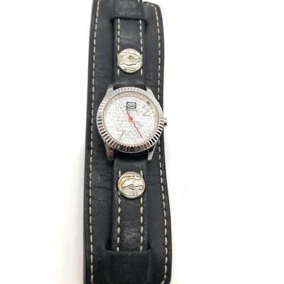 Marc Ecko Leather Watch w/ Rhinestones main image 5